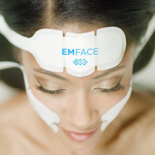 Patient receiving an Emface treatment at SkinBox in Fremantle, Perth WA.